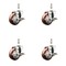 Service Caster 3 Inch 316SS Maroon Polyurethane Swivel 1/2 Inch Threaded Stem Caster Set Brake SS316TS20S314-PPUB-MRN-TLB-121315-4 - alternate 1